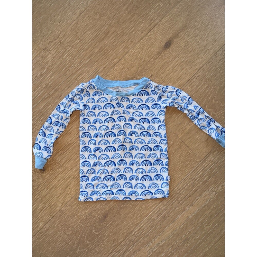 Little Sleepies Blue Rainbows Pajama Top Size 18-24 Months